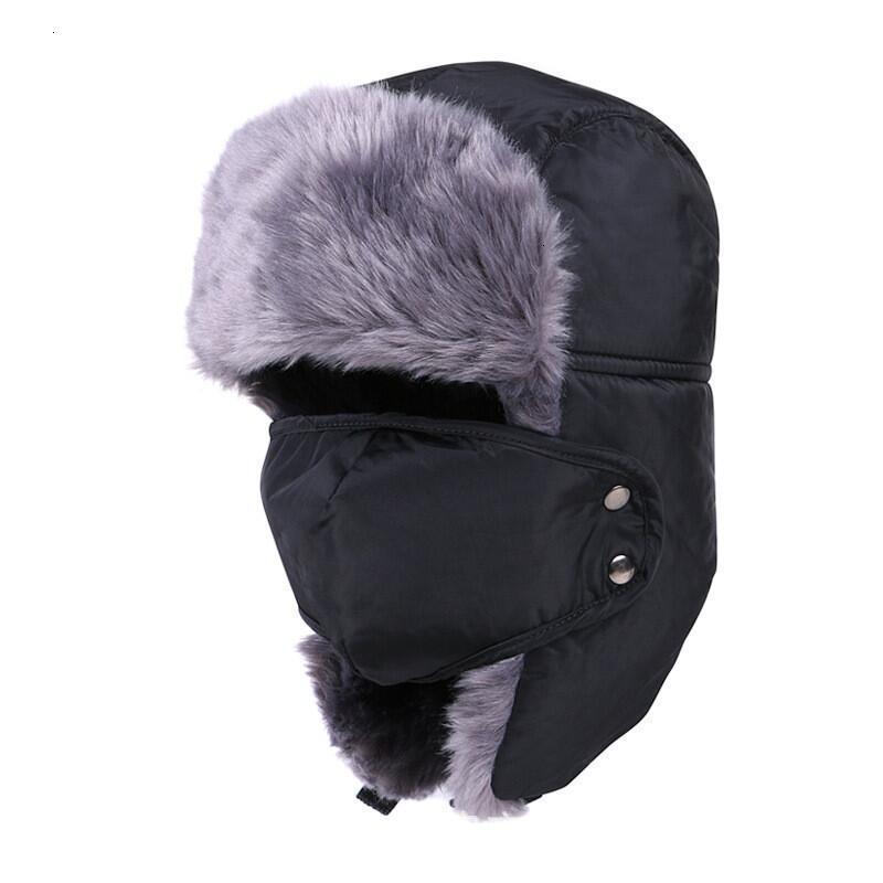 TEEK - Earflap Bomber Hat with Face Cover HAT theteekdotcom black  