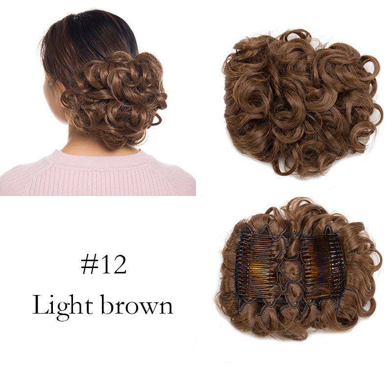 TEEK - Large Curly Hair Comb Clip HAIR theteekdotcom light brown  