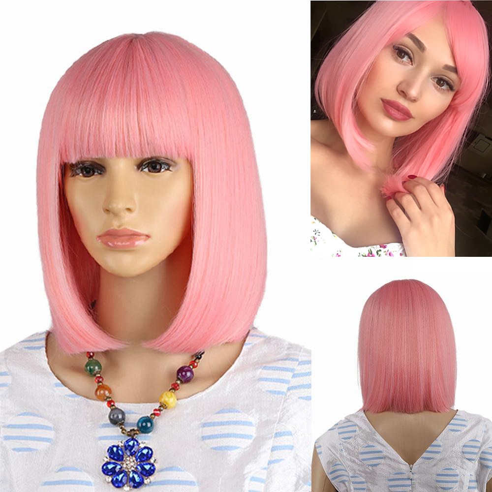 TEEK - Be Right Bang Wig HAIR theteekdotcom Pink 16inches 
