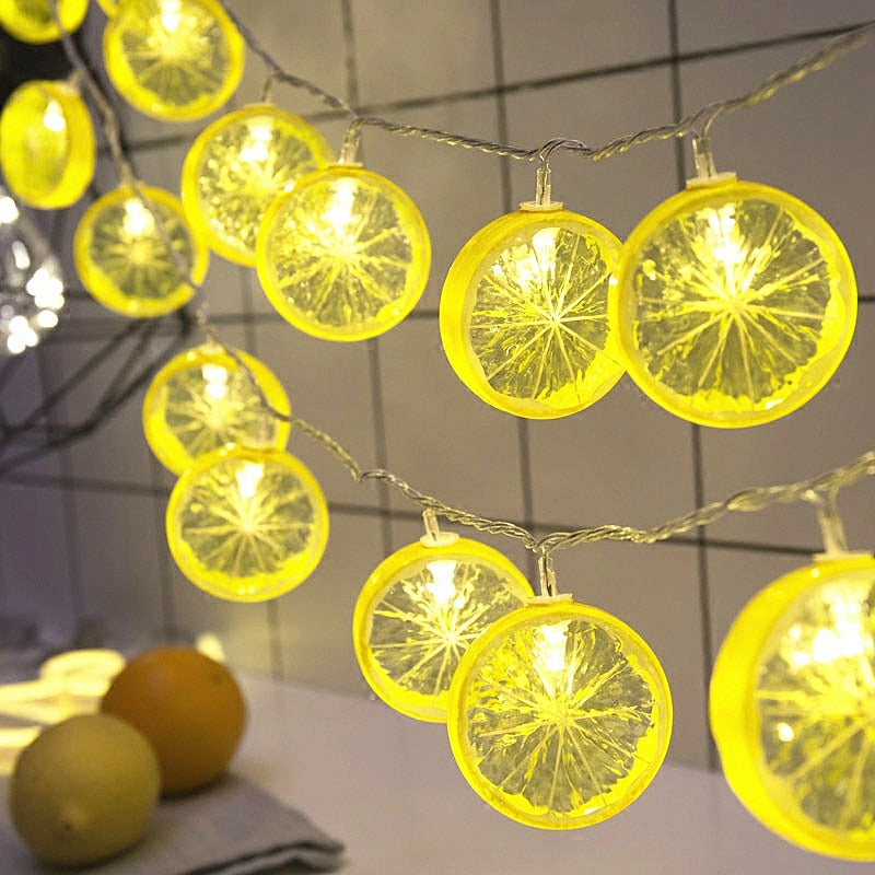 TEEK - Lemon  or Lime Slice String Lights LIGHTS theteekdotcom yellow  