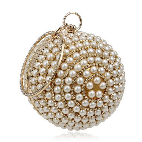 TEEK - Ball Tassel Crystal Wristlet Clutches BAG theteekdotcom YM1060gold  