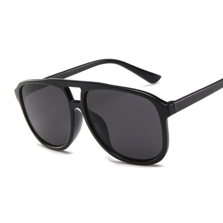 TEEK - Colored Oversized Pilot Sunglasses EYEGLASSES theteekdotcom BlackGray As shown 