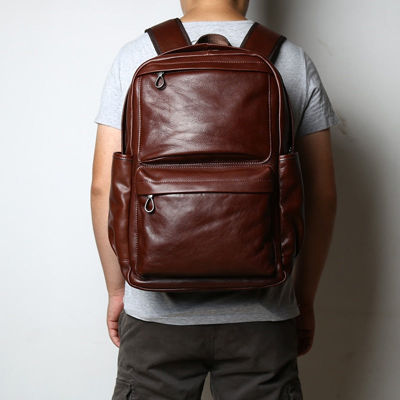 TEEK - Decent Distinguish Backpack BAG theteekdotcom Coffee Color 15 inches 