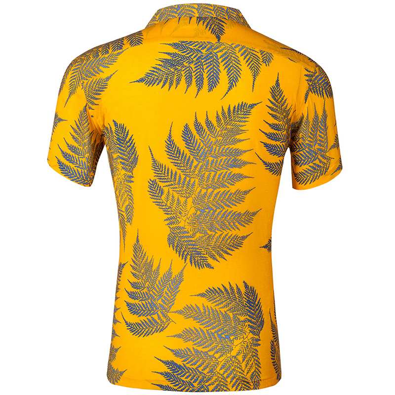 TEEK - Mens Short Sleeve Printed Tropical Leaf Shirt TOPS theteekdotcom   