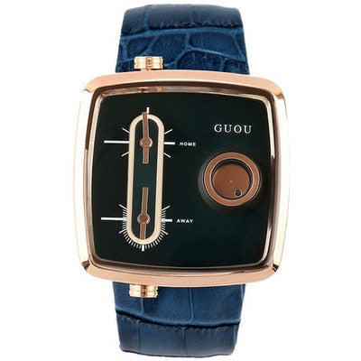 TEEK - Time of Man Double Quartz Square Wristwatch WATCH theteekdotcom Blue  