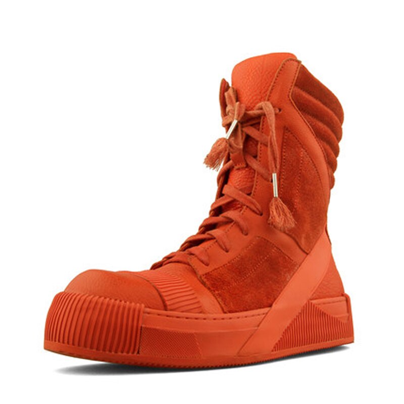 TEEK - Exclusive Mens Tassel Textured Sneakers SHOES theteekdotcom Orange US 5 | Label 4.5 10-15 days | No PO Box (25-30 days for PO Box)
