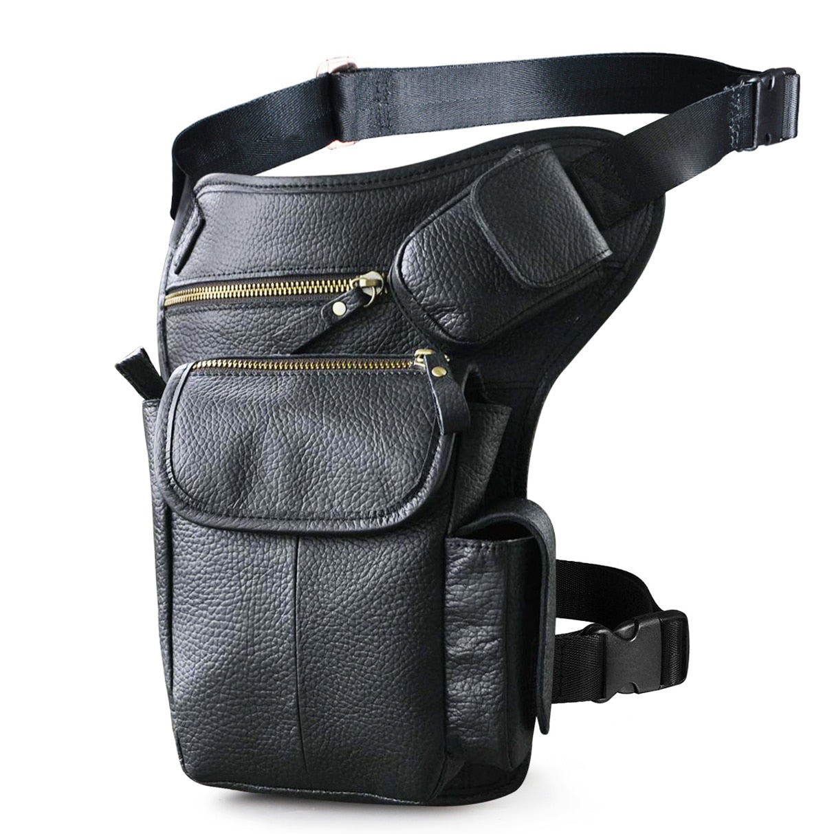 TEEK - Real Leather Multifunction Drop Leg Bag | Various BAG theteekdotcom black  