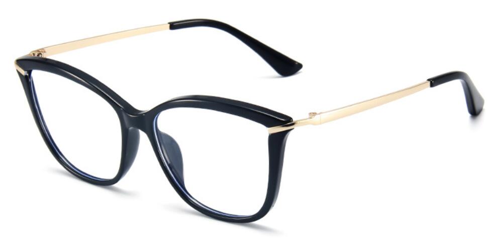 TEEK - Anti-Blue Light Myopia Glasses | Nearsightedness -2.25 to -5 EYEGLASSES theteekdotcom black clear 0/None 