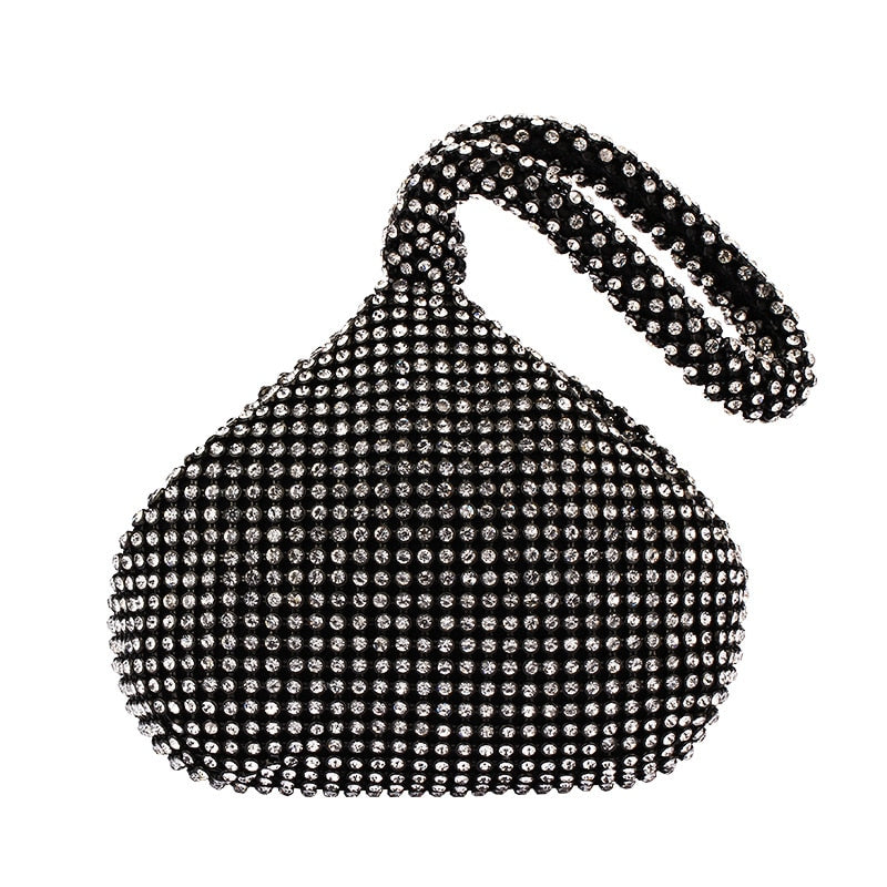 TEEK - Beaded Shine Handbag BAG theteekdotcom Black 26x15x5cm/10.25x5.91x1.97in 