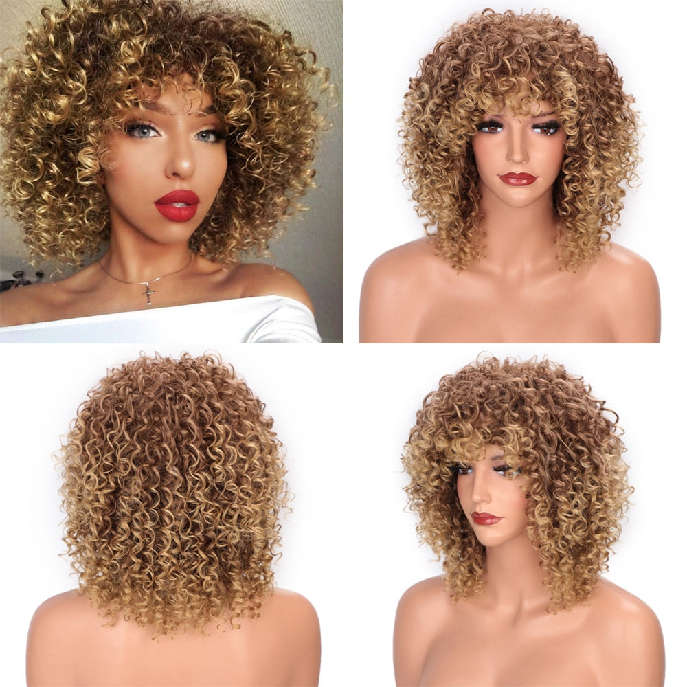 TEEK - 14in Kinky Curly Wig HAIR theteekdotcom T27-33 14inches 