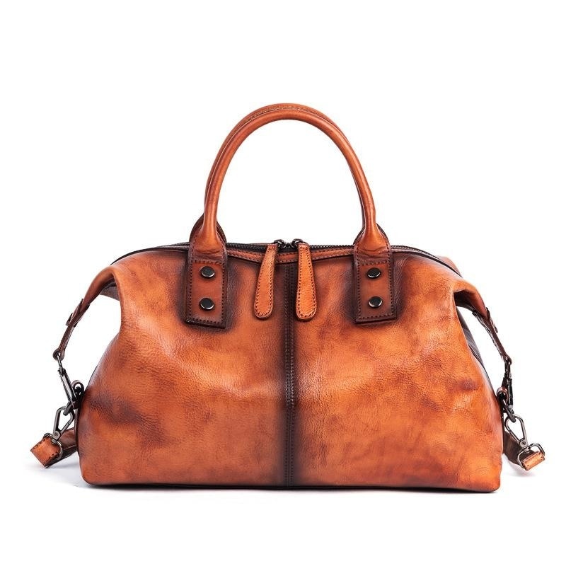TEEK - Womens Cowhide Leather Dumpling Bag BAG theteekdotcom Brown  