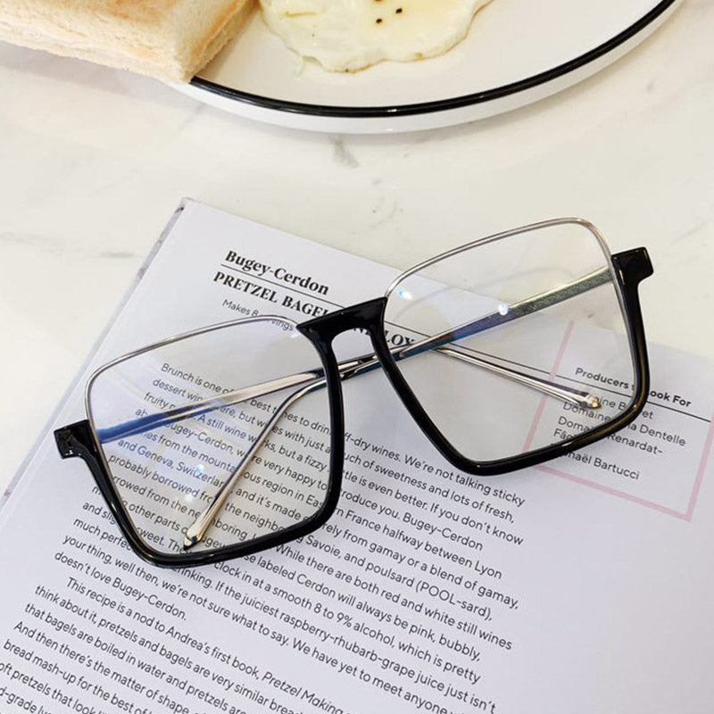 TEEK - Half Frame Square Glasses EYEGLASSES theteekdotcom   