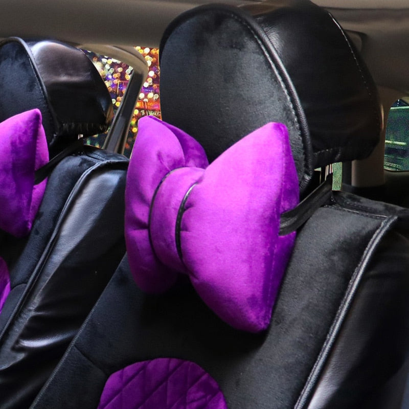 TEEK - Plush Outlined Knot Car Seat Cushions AUTO ACCESSORIES theteekdotcom 1purple head pillow  