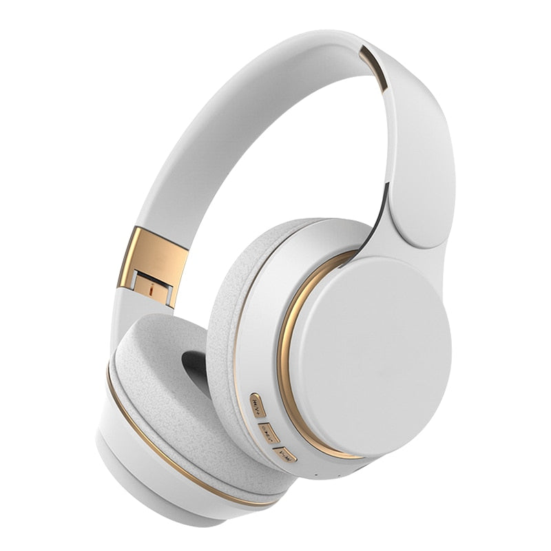 TEEK - Wireless Bluetooth Headset Foldable Stereo Headphones With Mic EARPHONES theteekdotcom White  