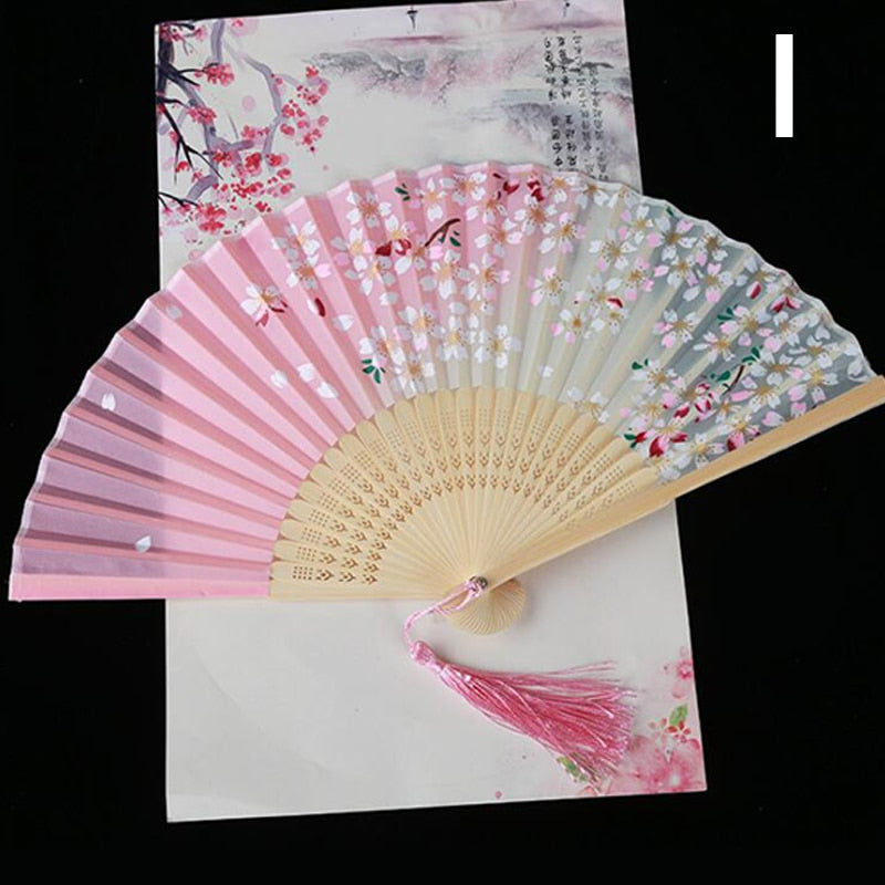 TEEK - Flower Patterned Folding Hand Fan FAN theteekdotcom I  