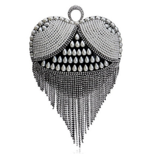 TEEK - Variety of Tassel Bejeweled Evening Bags BAG theteekdotcom YM1090black  