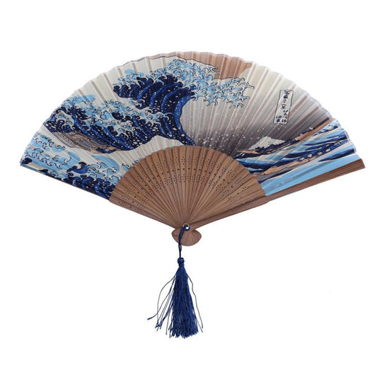 TEEK - Bamboo Folding Tassel Hand Fan FAN theteekdotcom   