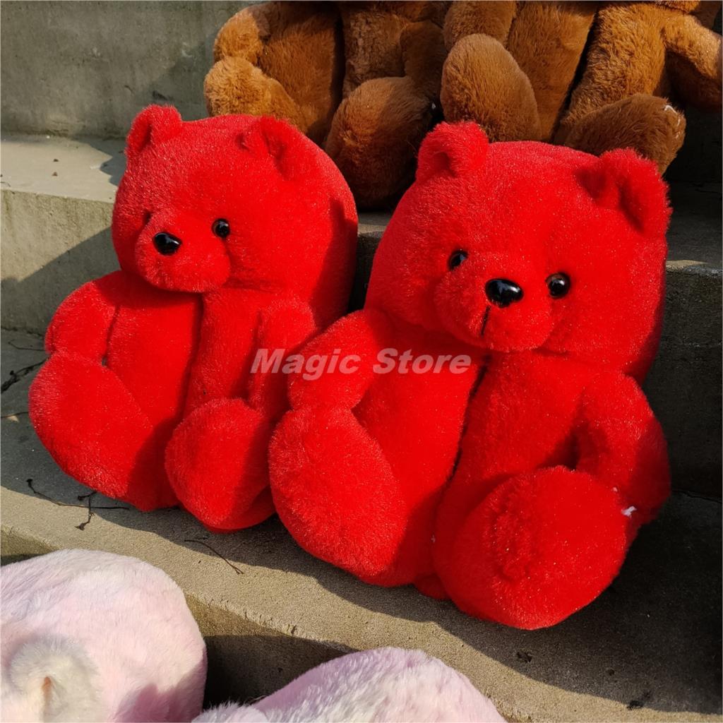 TEEK - Teddy Bear Pink Red or Blue Footwear SHOES theteekdotcom red 8 