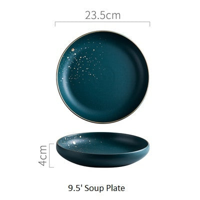 TEEK - Green Nordic Ceramic Dinnerware Set HOME DECOR theteekdotcom 23 soup plate 25-30 days 