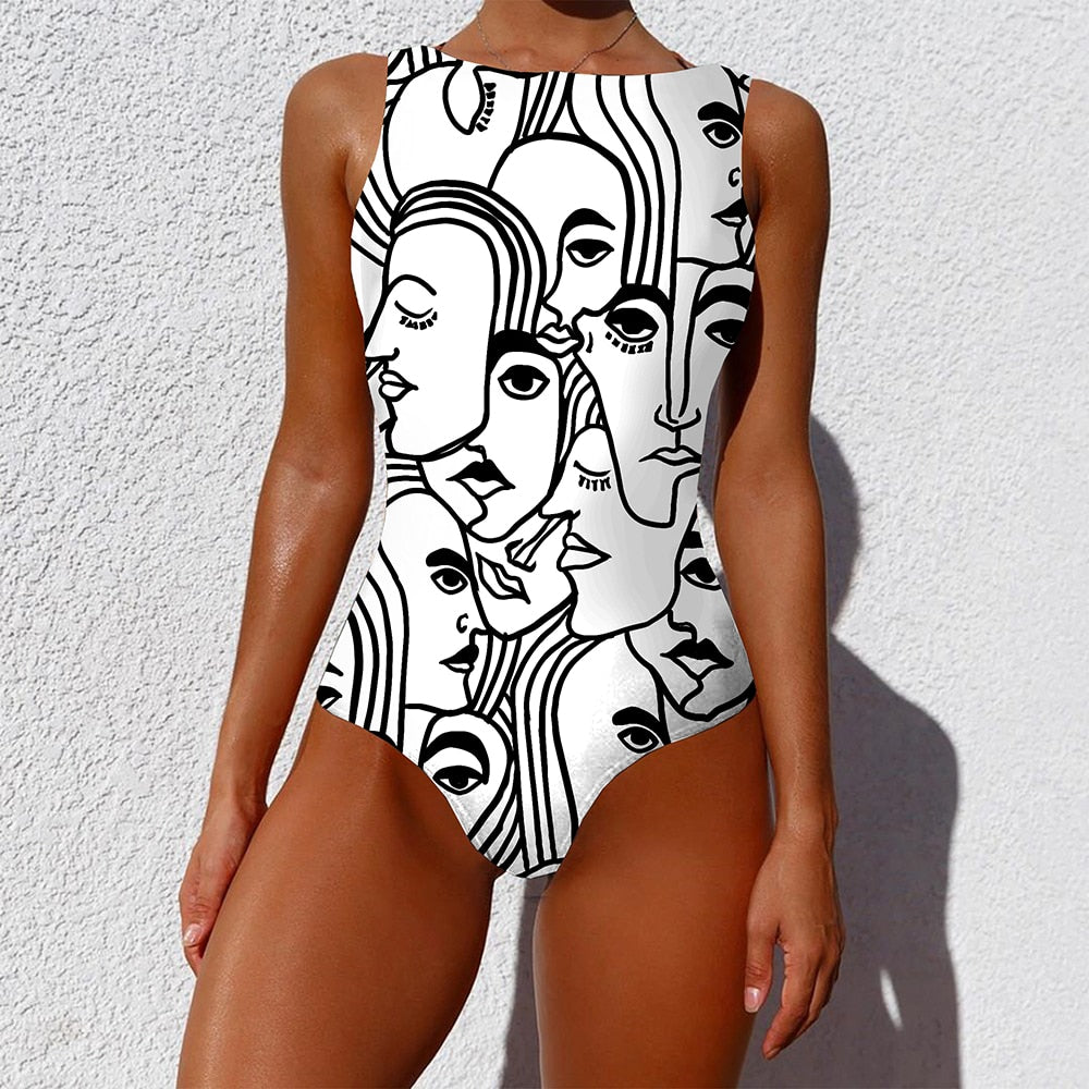 TEEK - Pleasurable Print Swimsuit SWIMWEAR theteekdotcom CR19468W5 S 