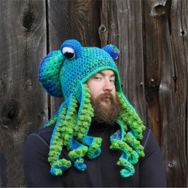 TEEK - Octopus Tentacles Hand Weave Knit Hat HAT theteekdotcom   