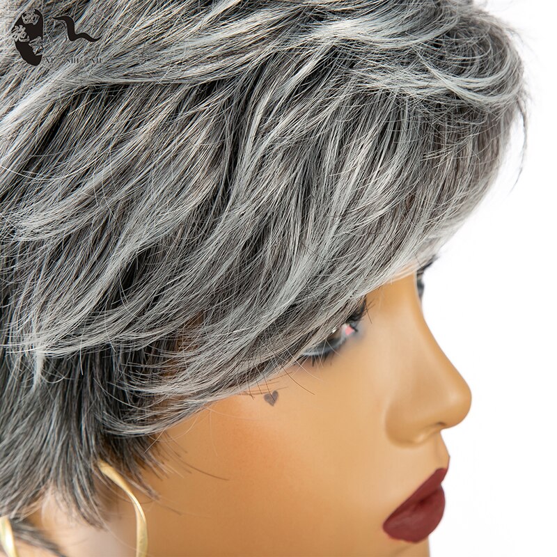 TEEK - Gray Flick Chick Wig HAIR theteekdotcom   