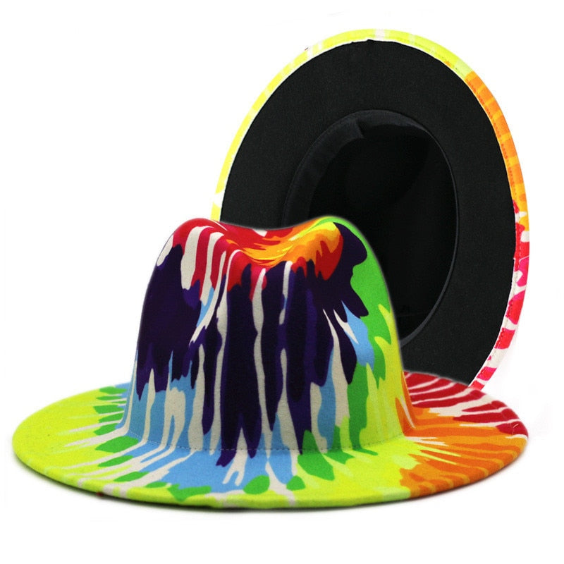TEEK - Variety of Colorful Wide Brim Fedora Hat HAT theteekdotcom 01 23.23-23.62in 