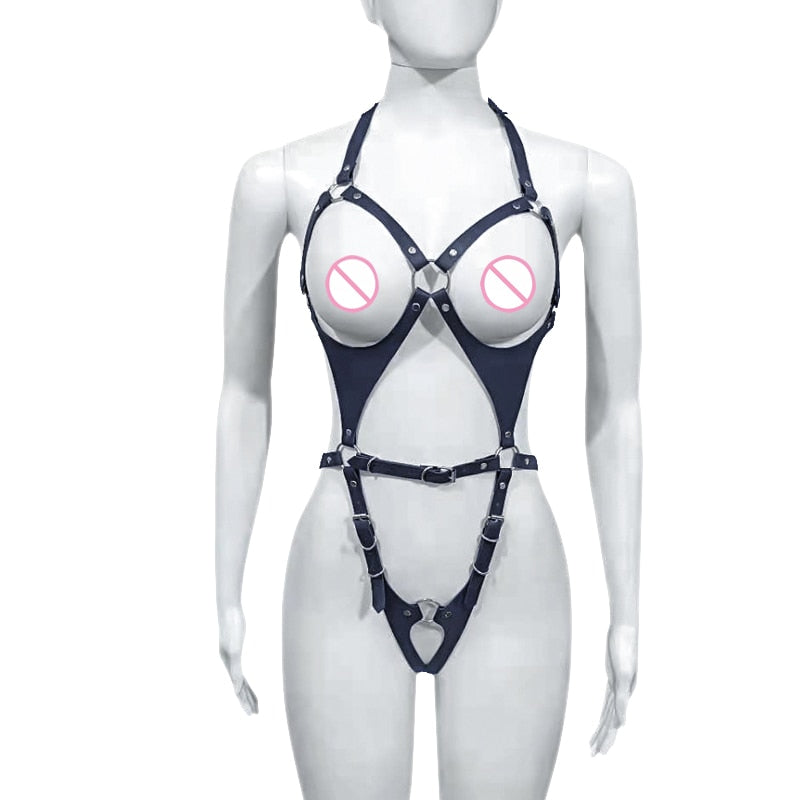 TEEK - Hot Harness Bodysuit Set SET theteekdotcom blue S 