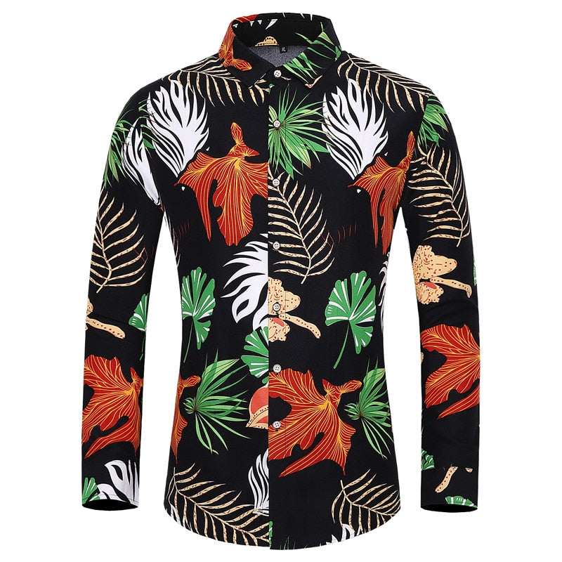 TEEK - Leisure Floral Print Shirt | Various Styles/Sizes TOPS theteekdotcom 403black M 