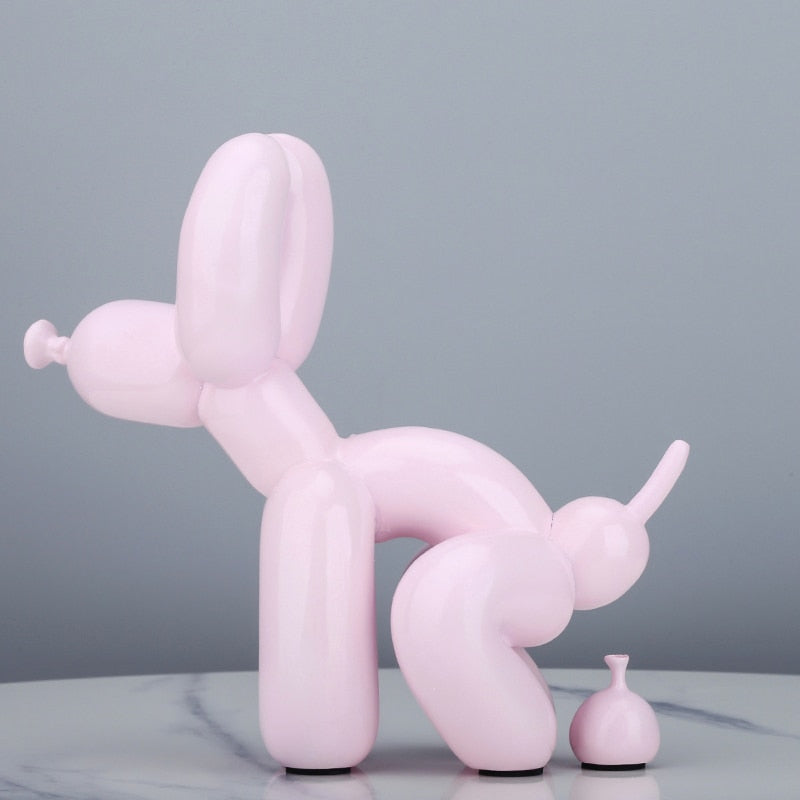 TEEK - PoOop Balloon Dog Statue HOME DECOR theteekdotcom light pink-22cm  