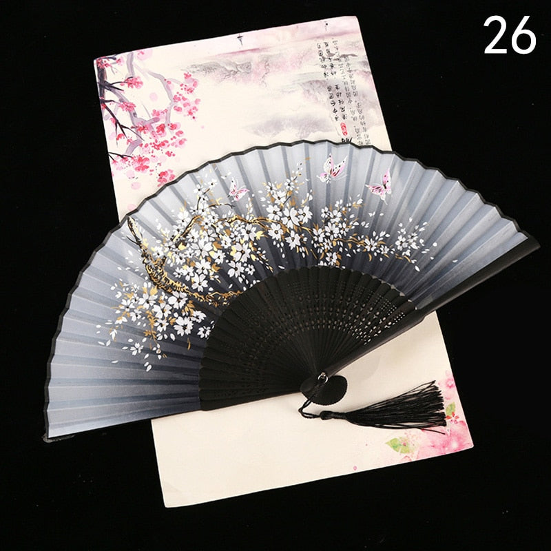 TEEK - Flower Patterned Folding Hand Fan FAN theteekdotcom 26  