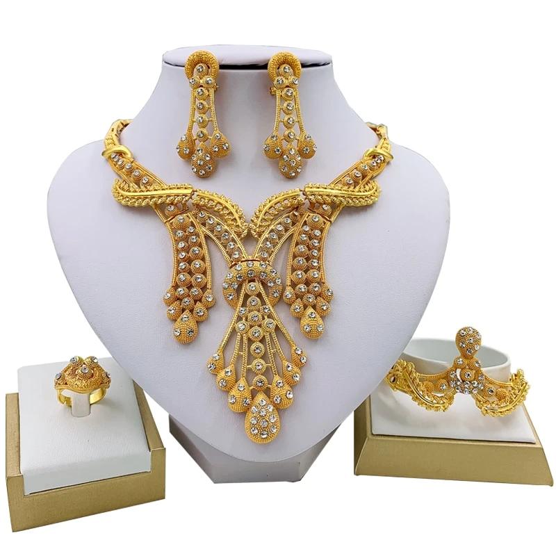 TEEK - The Elegant Empire Set | Various Colors JEWELRY theteekdotcom Sets gold Clear Resizable | 16.93in