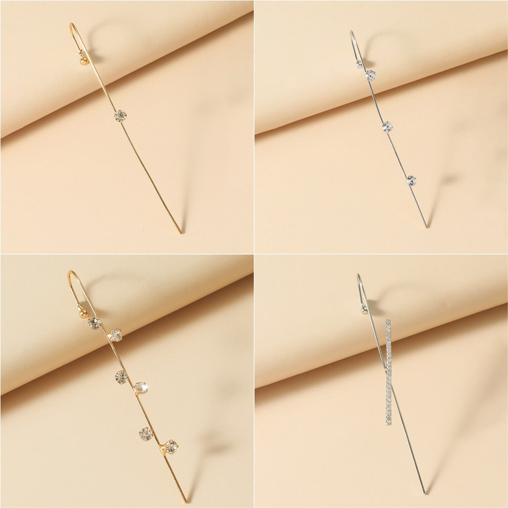 TEEK - Ear Needle Wrap Crawler Earrings JEWELRY theteekdotcom   