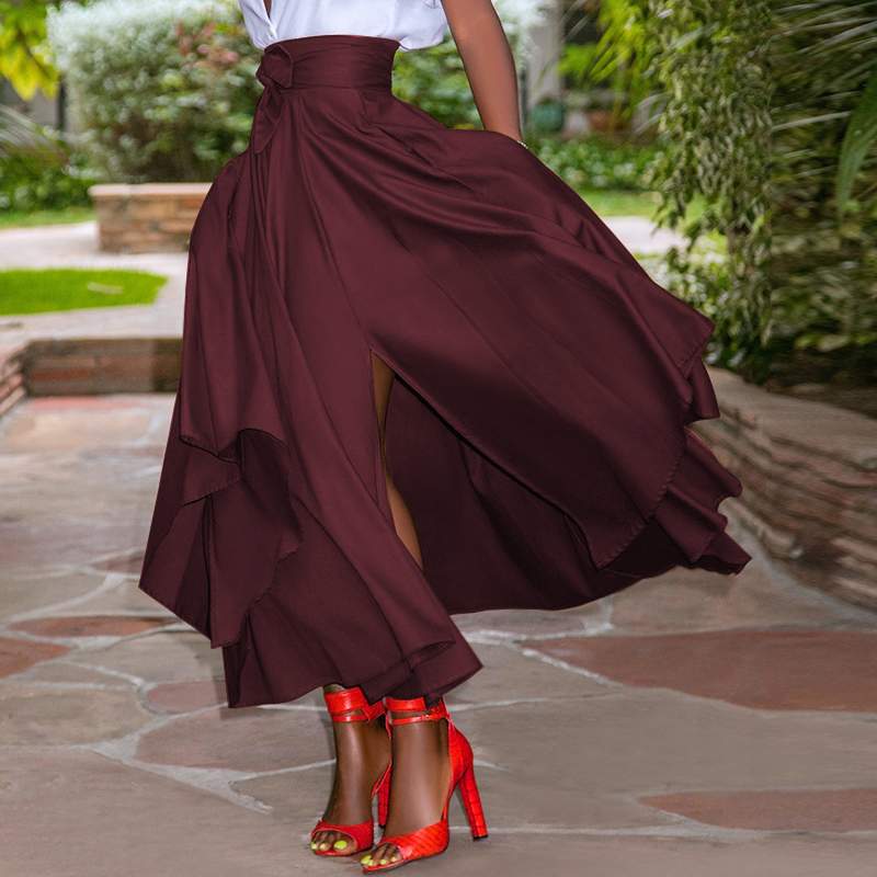 TEEK - High Waist Pocketed A Line Vintage Skirt SKIRT theteekdotcom   