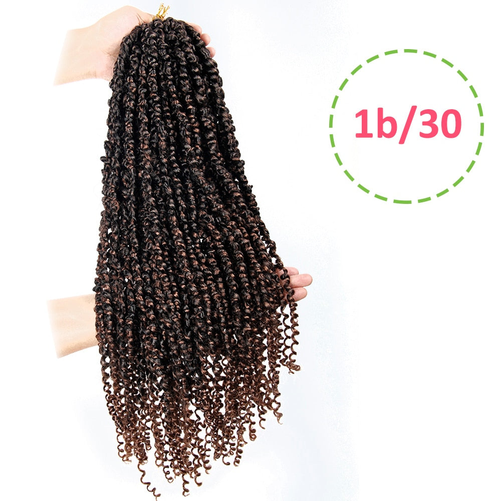 TEEK - Synthetic Crochet Pre-Looped Fluffy Twisted Hair HAIR theteekdotcom T1B/30 22inches 1pcs 15strands