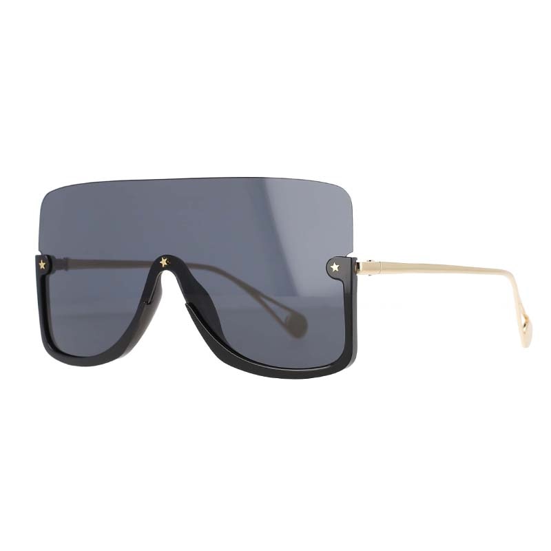 TEEK - Top Shield Bottom Frame Sunglasses EYEGLASSES theteekdotcom Black  