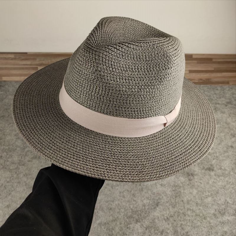 TEEK - Mens Straw Panama Hat HAT theteekdotcom gray 21.65in-22.83in 