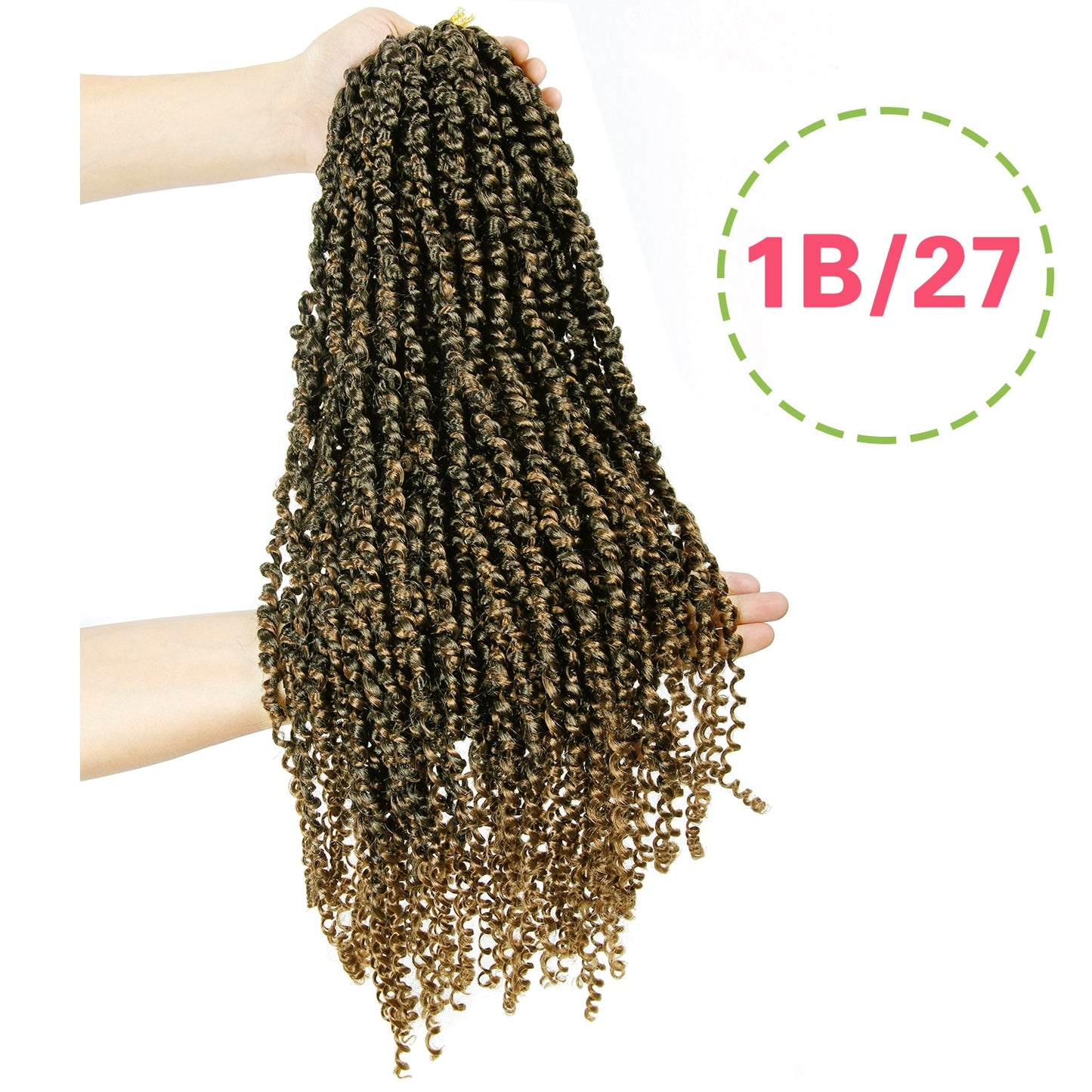 TEEK - Synthetic Crochet Pre-Looped Fluffy Twisted Hair HAIR theteekdotcom T1B/27 22inches 1pcs 15strands
