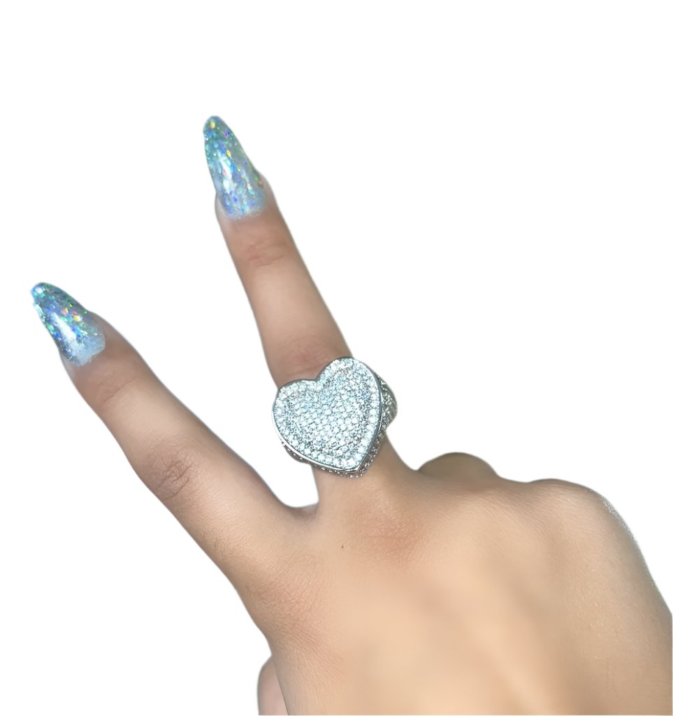 TEEK - CZ Heartful Finger Ring JEWELRY theteekdotcom   