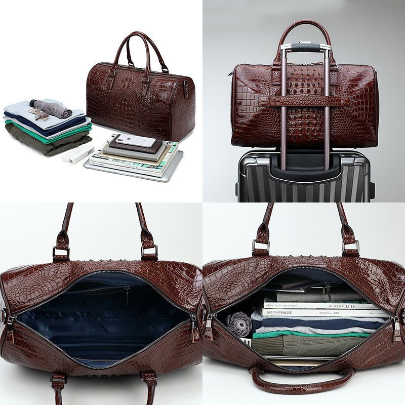 TEEK - 100% Genuine Leather Alli-Texture Duffle Bag BAG theteekdotcom   