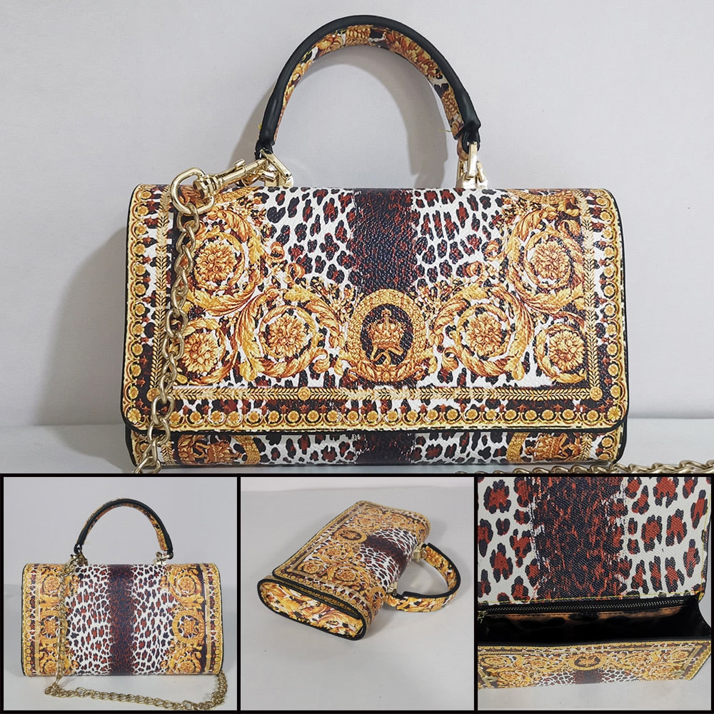 TEEK - Various Royal Printed Handbags BAG theteekdotcom 15 SM: 7.48in x 4.53in x 1.97in 