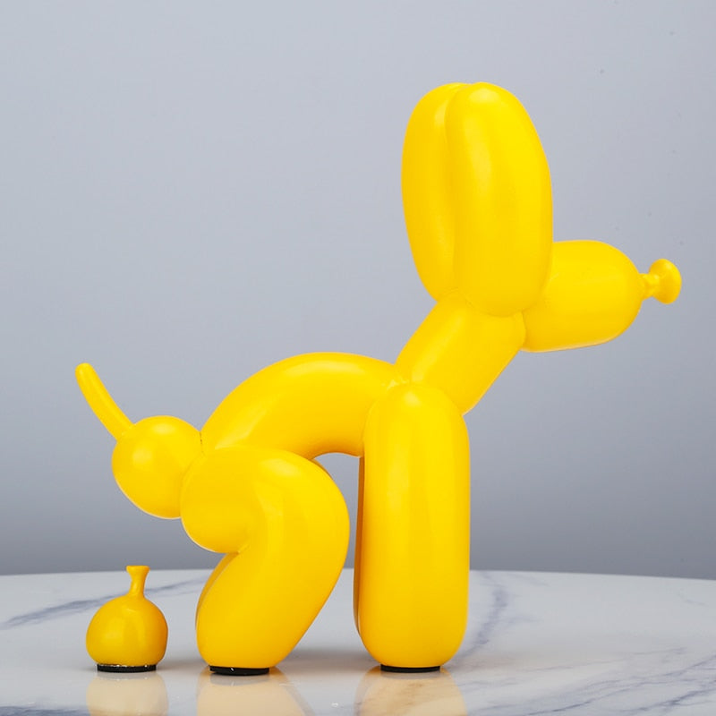 TEEK - PoOop Balloon Dog Statue HOME DECOR theteekdotcom yellow-22cm  