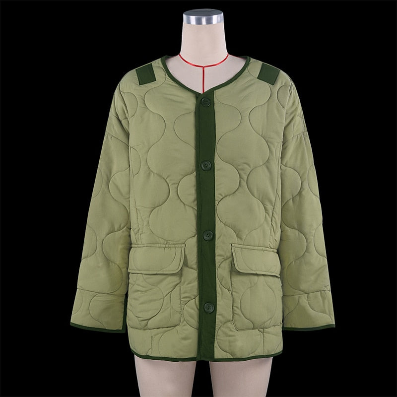 TEEK - Collarless Green Comfort Coat COAT theteekdotcom   