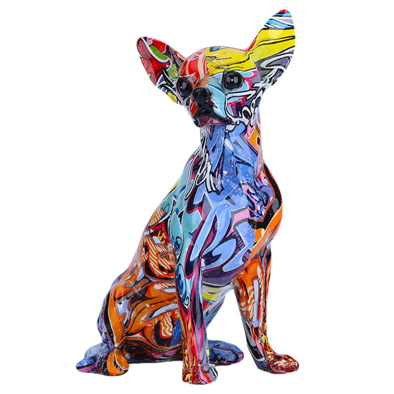 TEEK - Color Chihuahua Dog Statue HOME DECOR theteekdotcom   