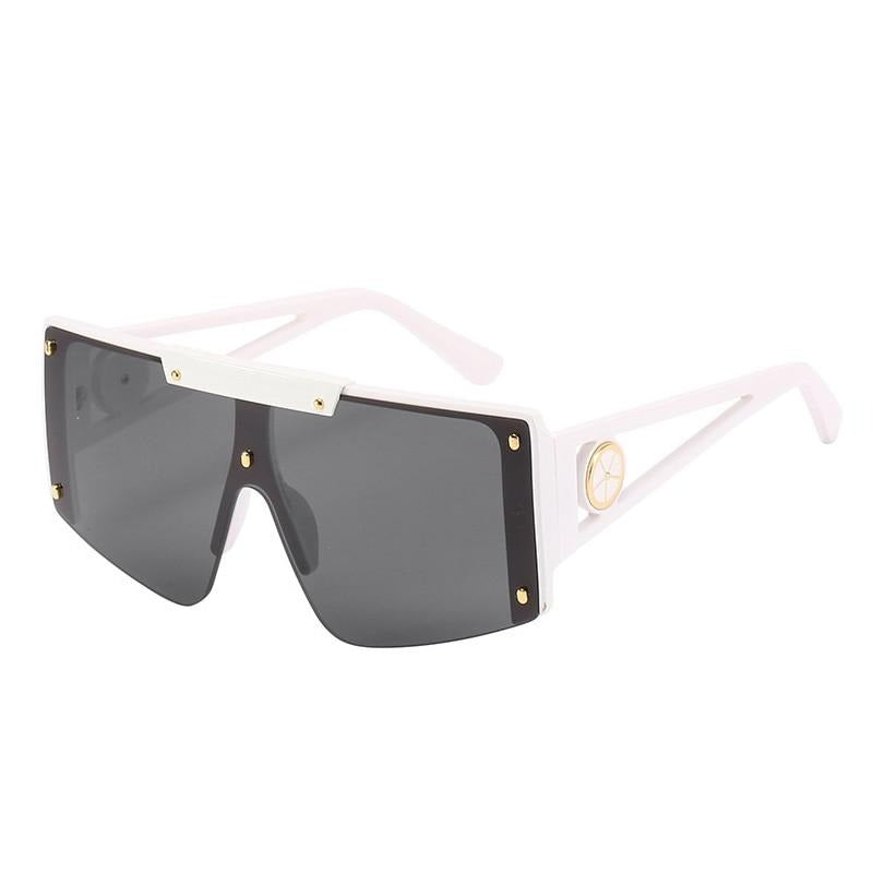 TEEK - Shield Oversize Sunglasses EYEGLASSES theteekdotcom white gray  