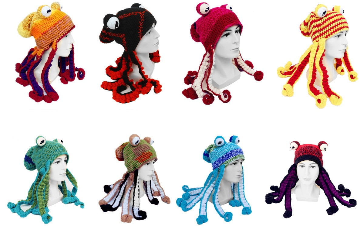 TEEK - Octopus Tentacles Hand Weave Knit Hat HAT theteekdotcom   