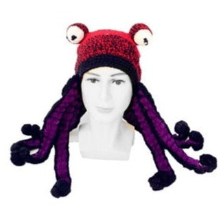 TEEK - Octopus Tentacles Hand Weave Knit Hat HAT theteekdotcom Purple One Size 