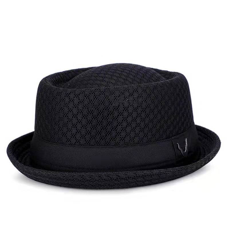 TEEK - England Jazz Mesh Straw Retro Hat | Various Colors HAT theteekdotcom black M 22.83in 