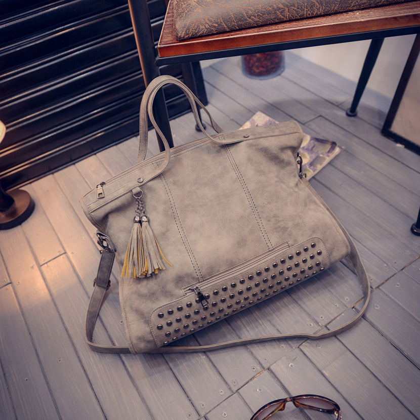TEEK - Rivet Ting Fashion Rivet Bag BAG theteekdotcom Gray (30cm<Max Length<50cm) 