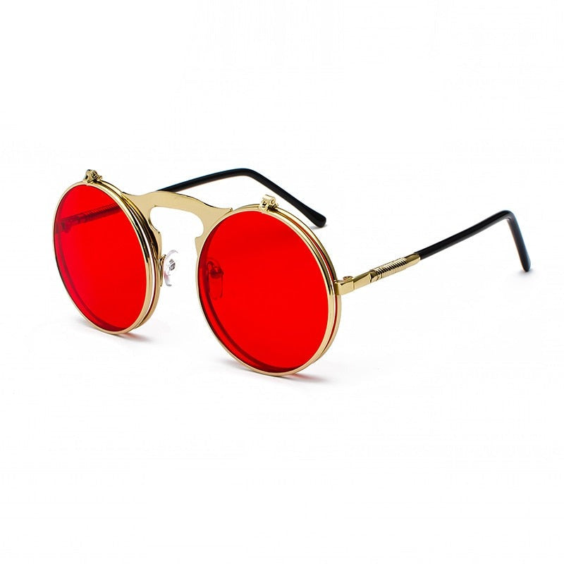 TEEK - Vintage Funk Flip Sunglasses EYEGLASSES theteekdotcom C10GoldRed  